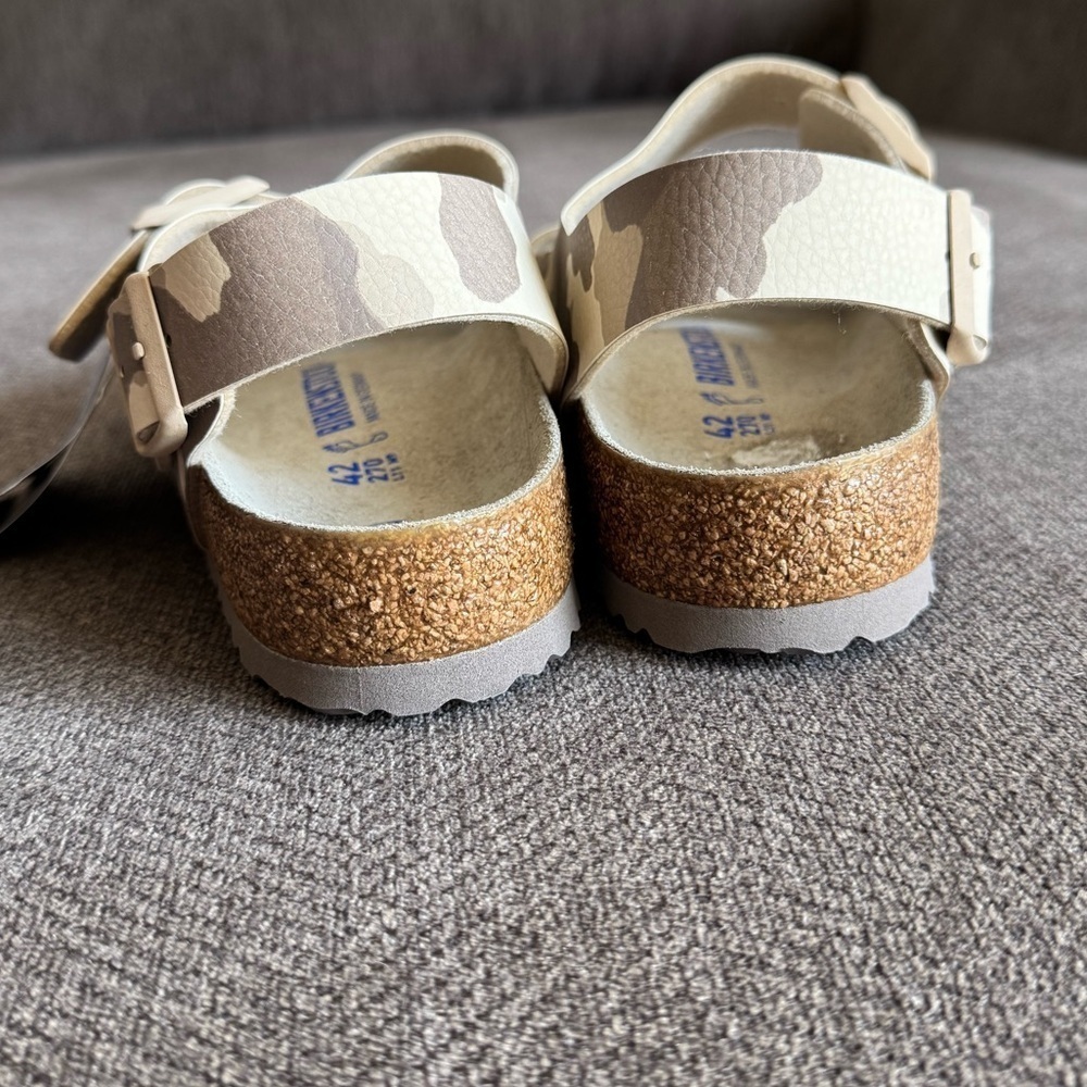 BIRKENSTOCK Milano Gray Taupe Camo Sandals Unisex - Picture 12 of 14